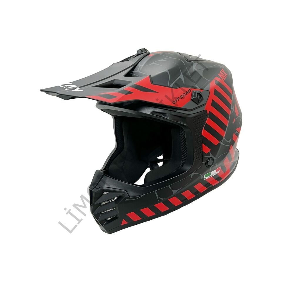 Sway FS-618 Alert Full Face Kask Siyah-Kırmızı