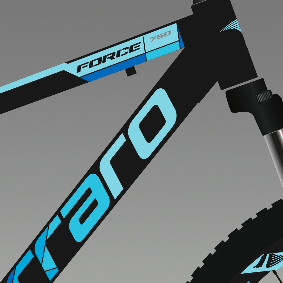 FORCE 950 29'' 24-V HD MAT SİYAH-MAVİ