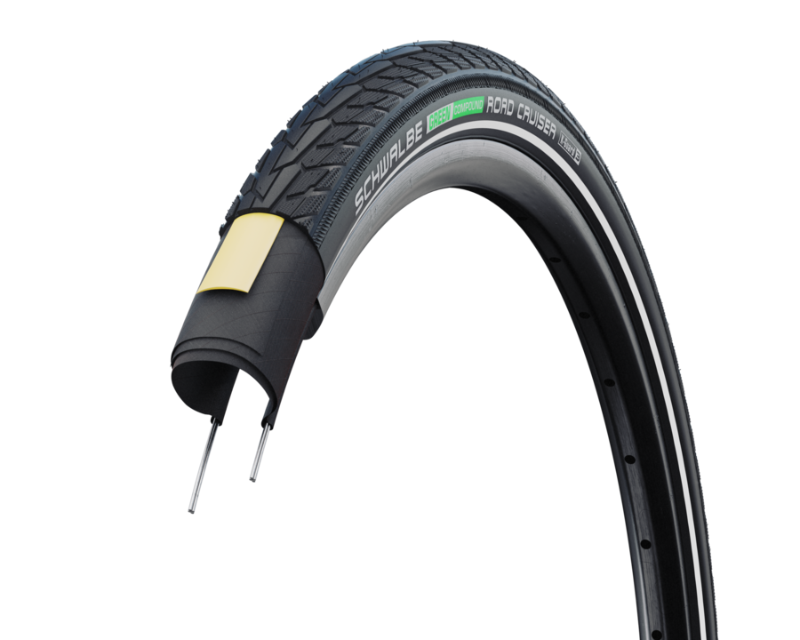 26 x 1.75 47-559 SCHWALBE SIYAH ROAD CRUISER K-GUARD TWINSKIN B/B+SK+RT HS484 SBC 50EPI