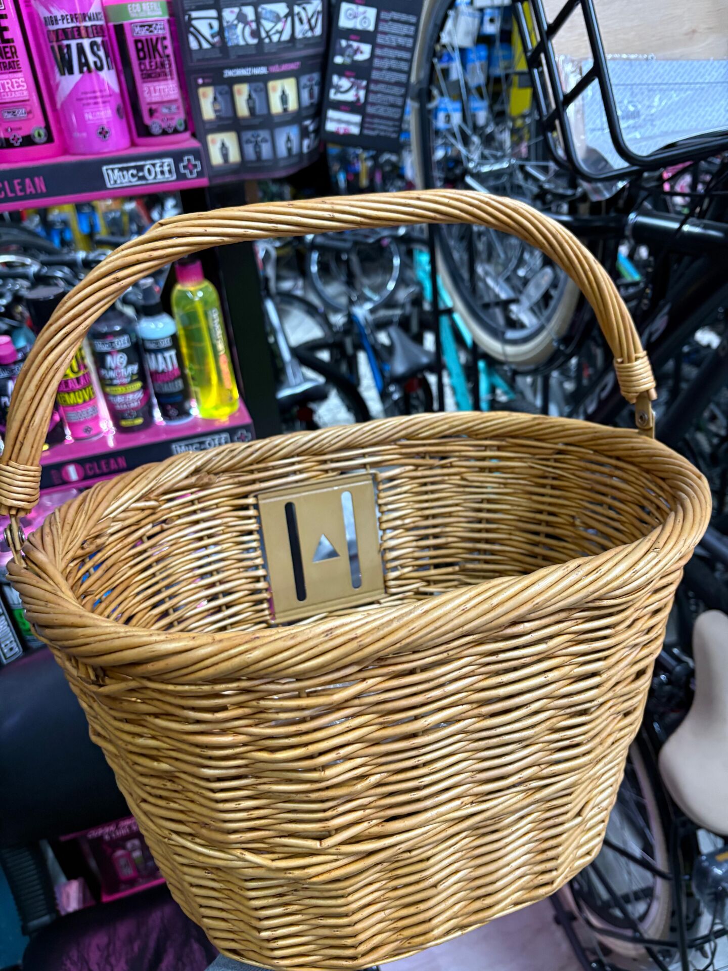 Gerçek Hasır Bisiklet Sepeti -Sp246