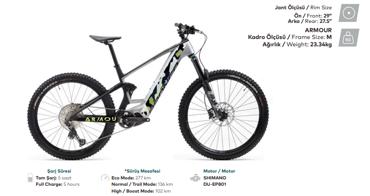 BRONCO ARMOUR EP8 KARBON E-BİKE 44 CM