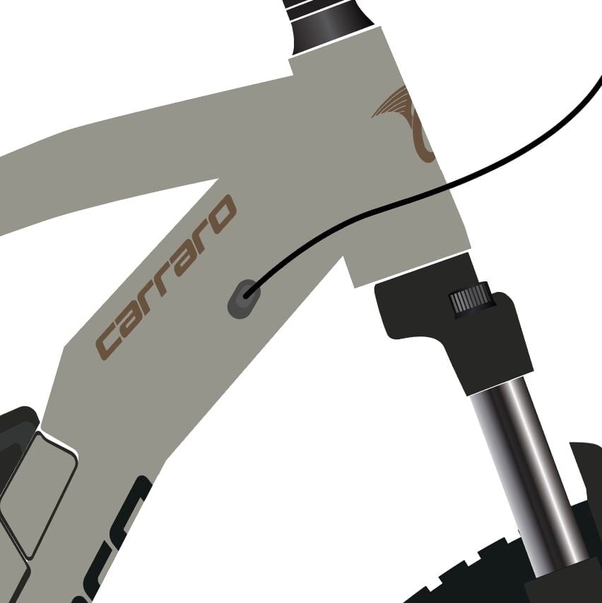 KIFUKA E7 27.5'' 11-V HD Elektrik Destekli Bisiklet NIKEL GRI-KAHVERENGI-SIYAH