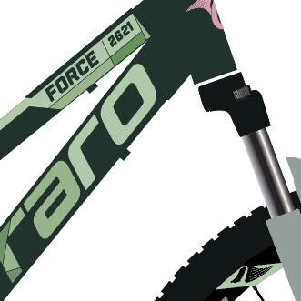 FORCE 601 26 Jant 21-V VB MAT KOYU YESIL-ACIK YESIL-PEMBE