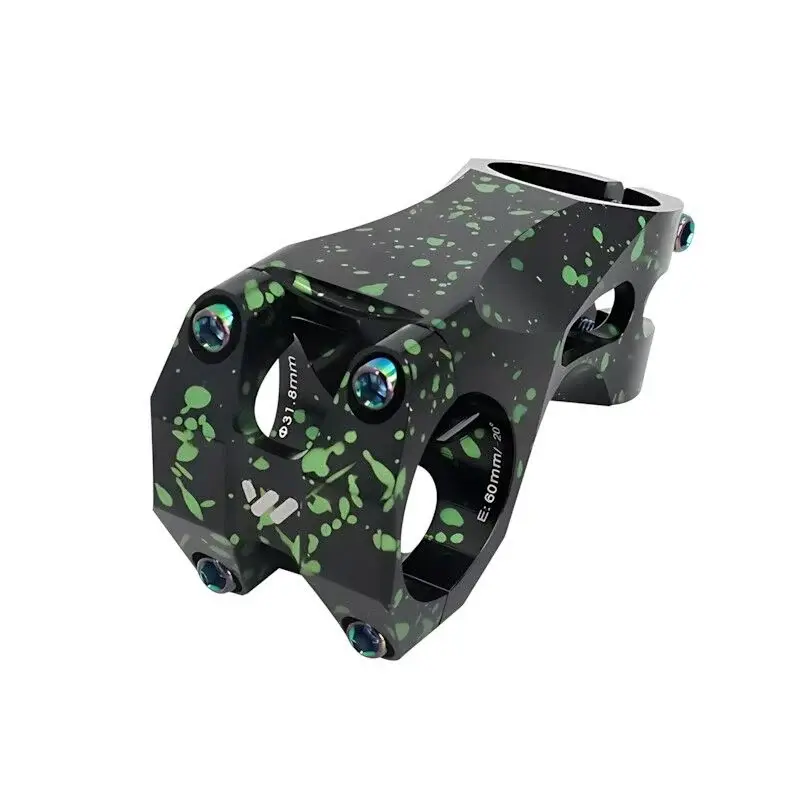 Wake CNC Alüminyum Gidon Boğazı - 31.8mm / 60mm | Kamuflaj Siyah-Yeşil