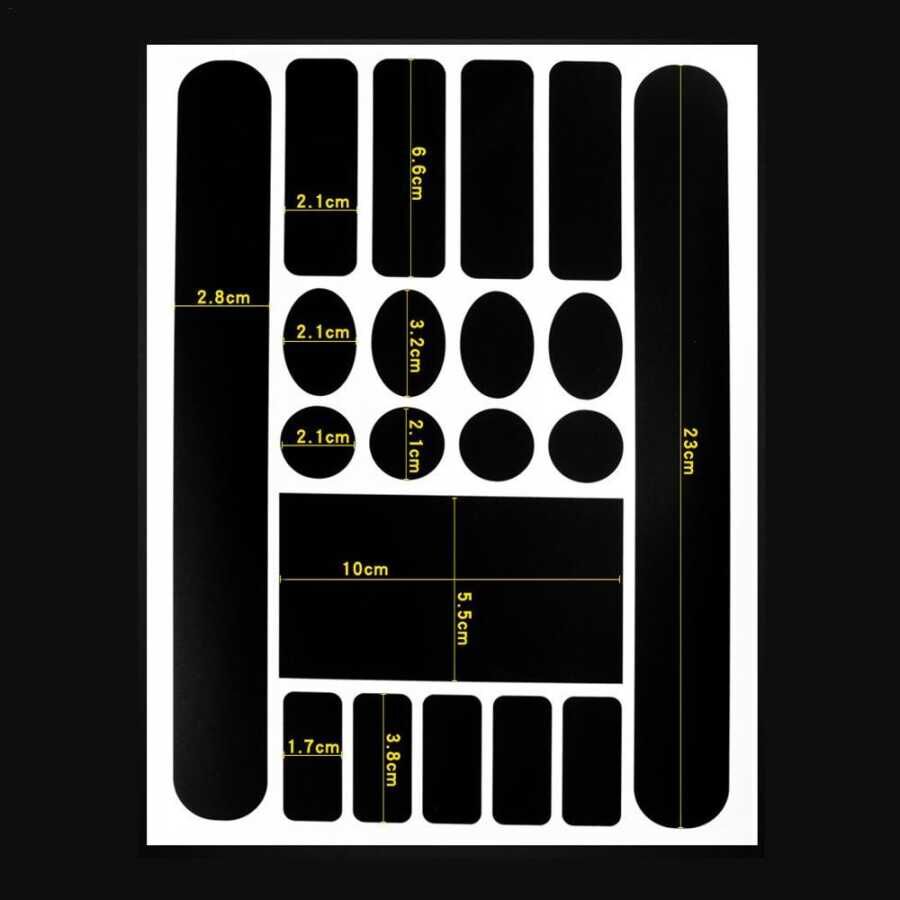 KADRO KORUMA ETİKET SETİ MAT KARBON DESEN