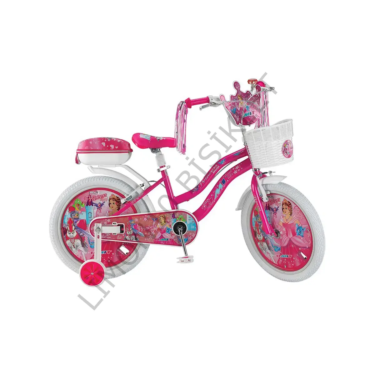 Ümit Princess - 16 Jant Sepetli Çocuk Bisikleti - Pembe