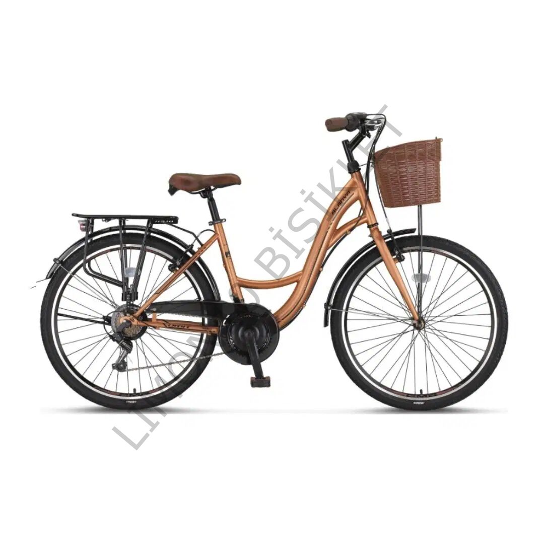 Ümit Alanya - 28 Jant  Sepetli Şehir Bisikleti - Gold Siyah