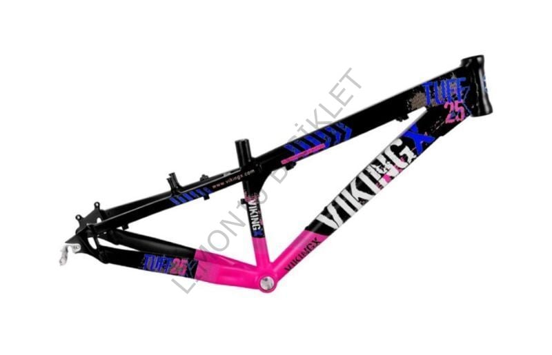 VikingX Tuff X-25 Dirt Jump Aliminyum Kadro Pembe-Siyah