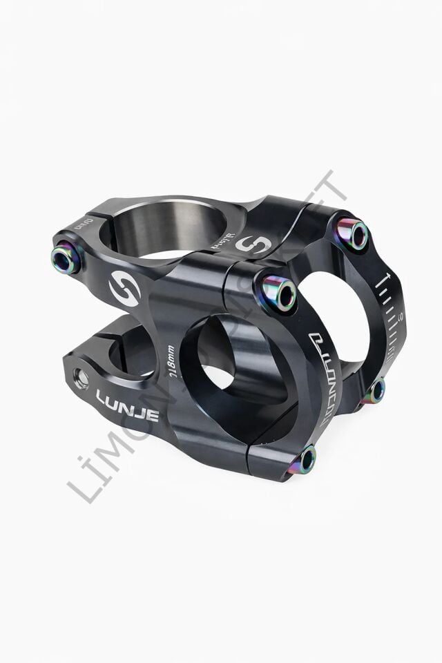LUNJE Siyah Gümüş Gidon Boğazı 31.8 mm